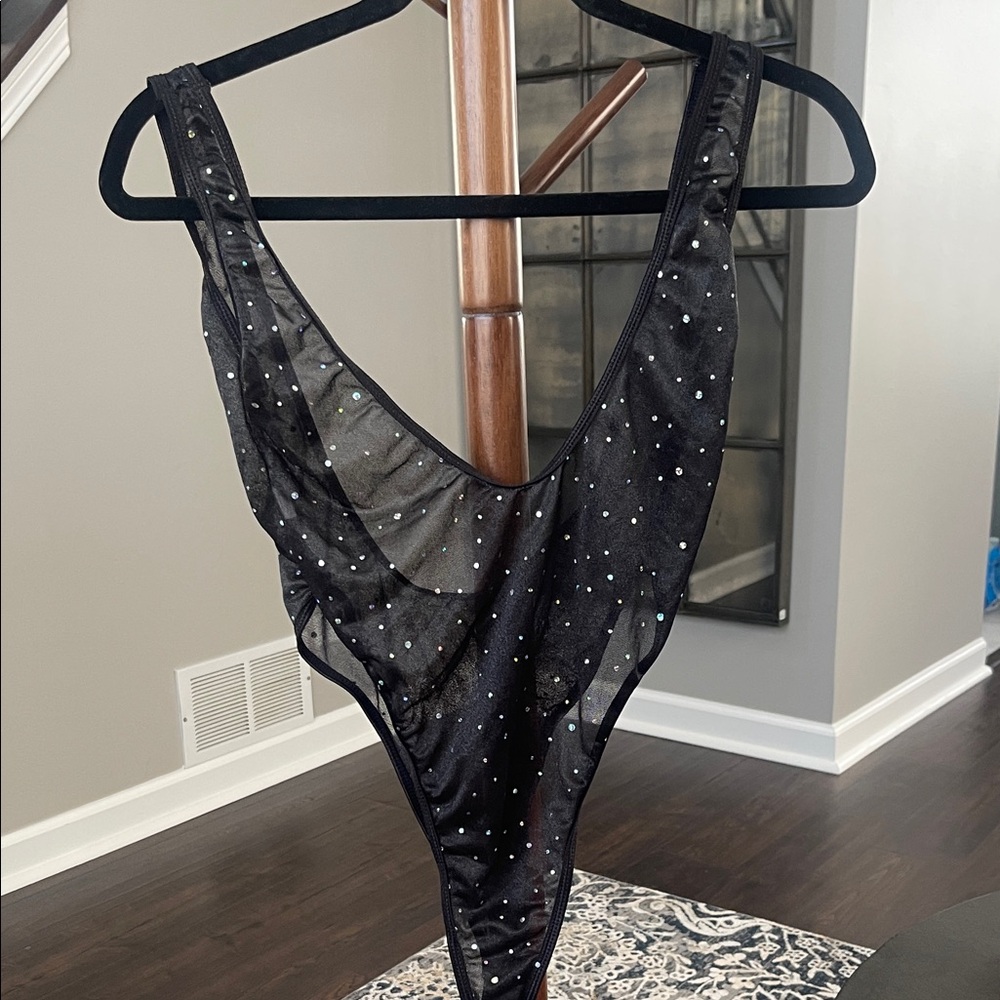 Black Sparkly Bodysuit